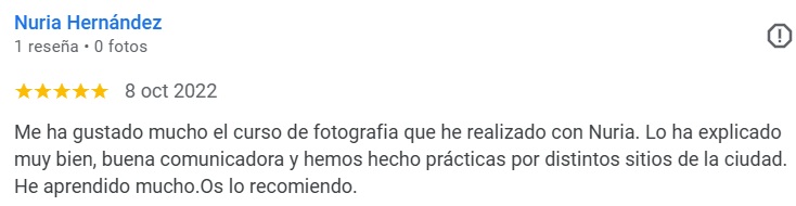 Curso de iniciación a la fotografía